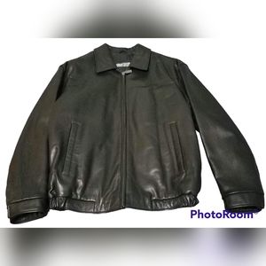 SALE-Men's Roundtree & Yorke Leather Coat w/ Removable Liner